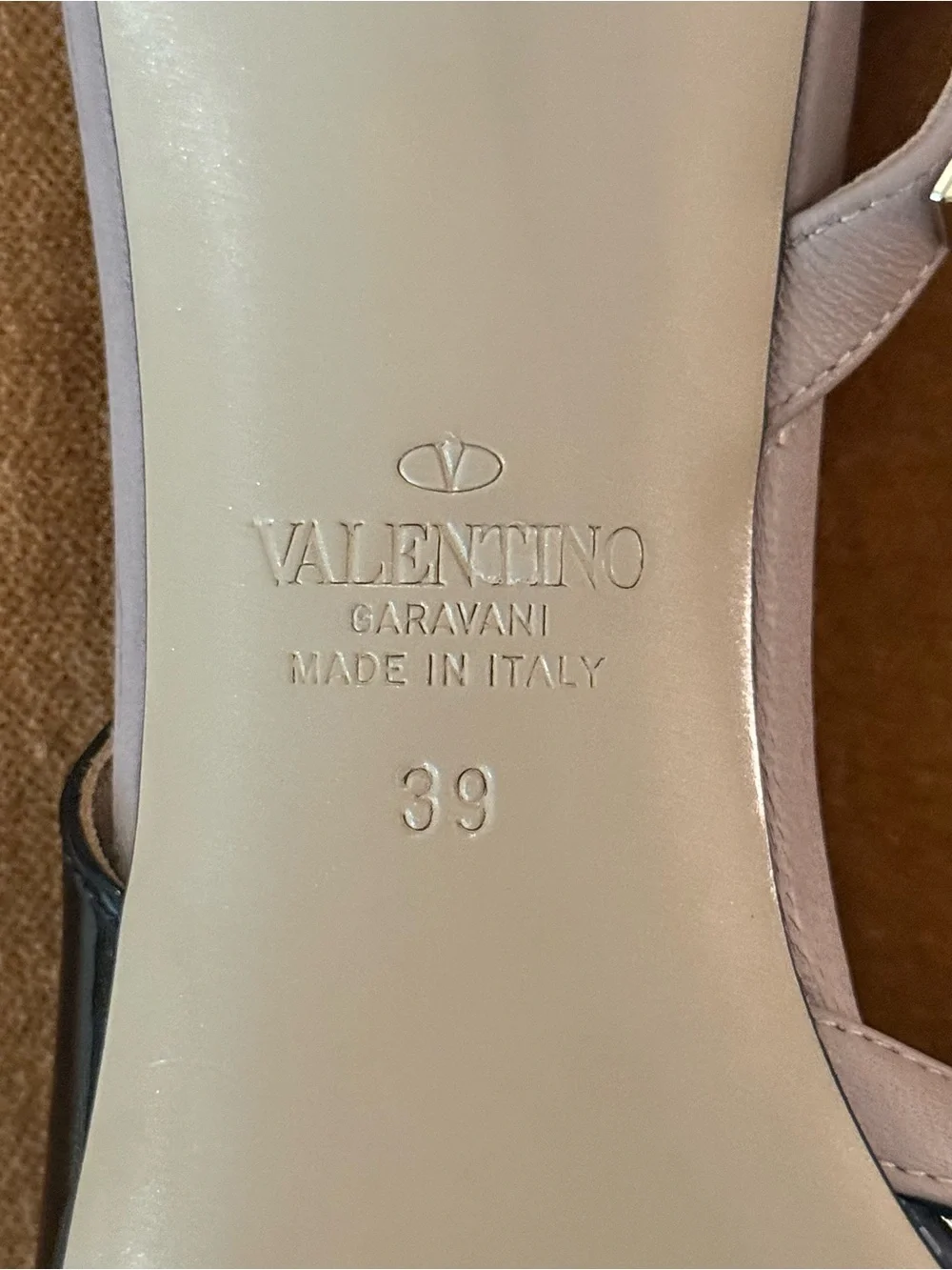 Valentino Rockstud Half d'Orsay 50mm Slingback Pumps 39